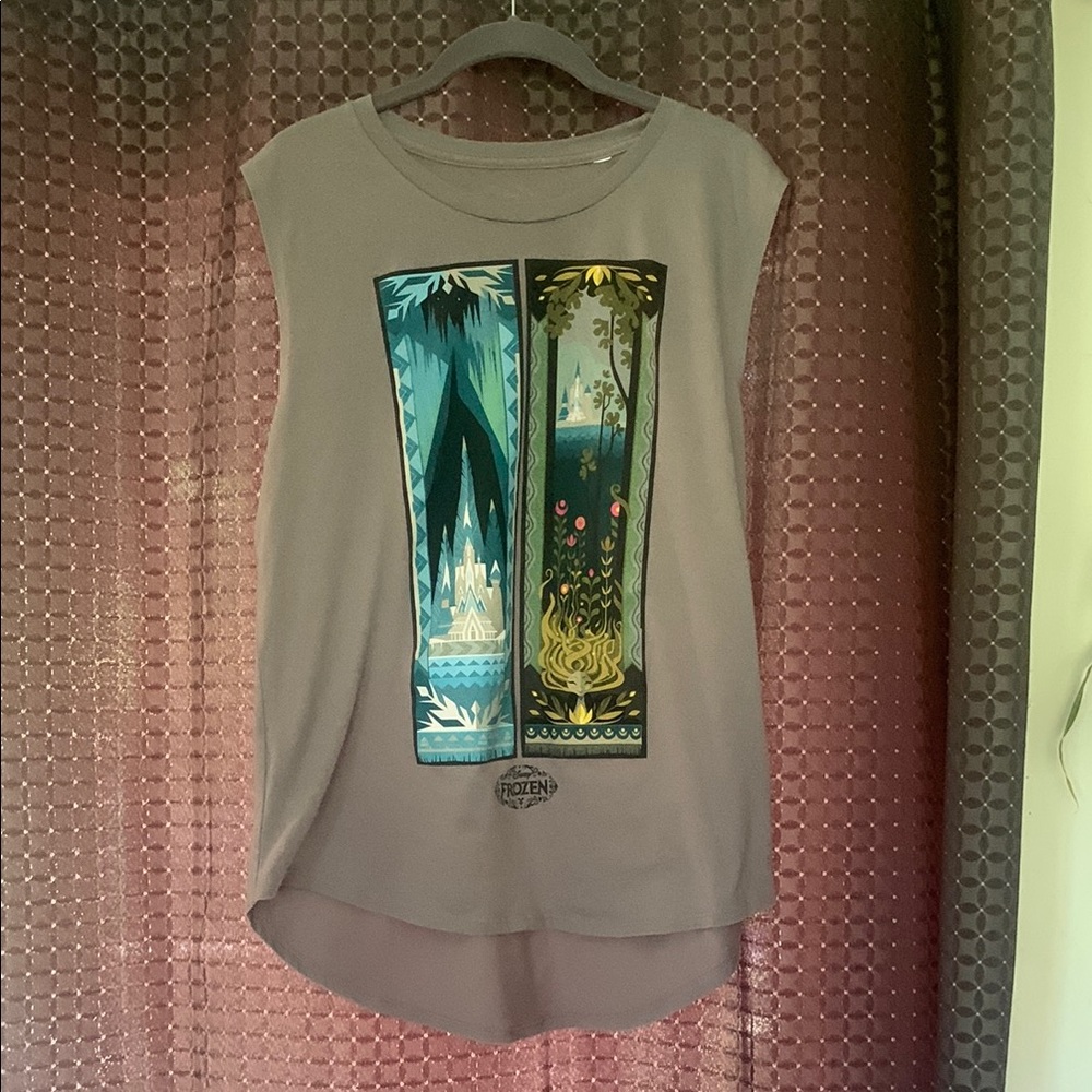 Disney Cream Graphic Asymmetrical Muscle Tee
